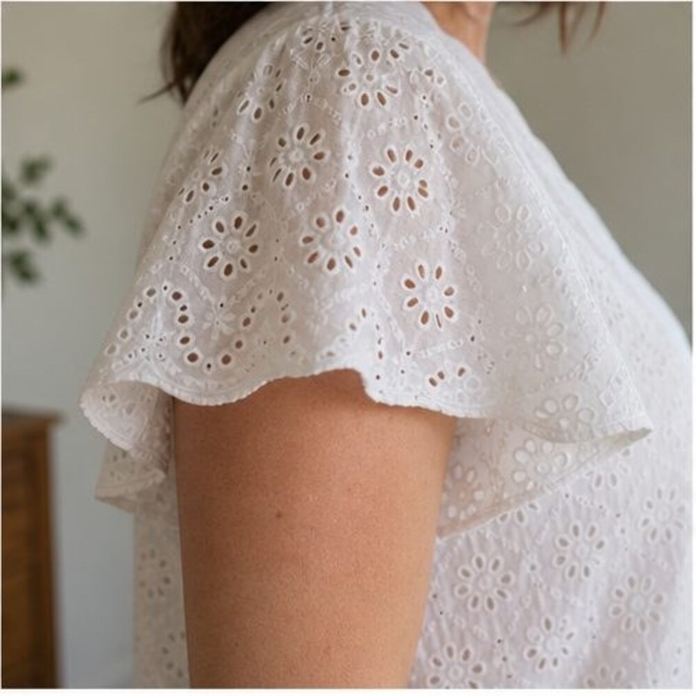 Blue Puff Sleeve Top - Picture 5 of 6